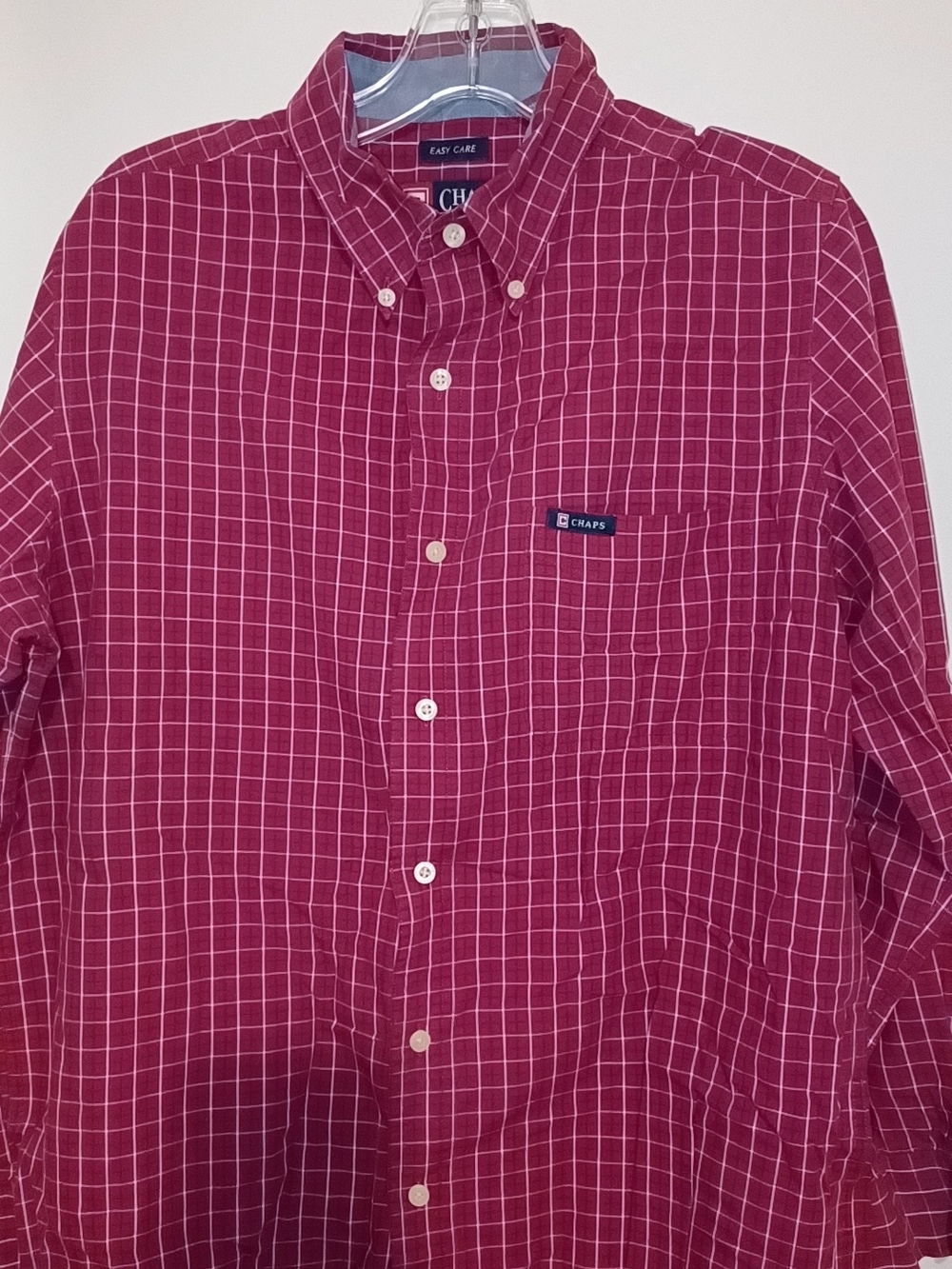 Chaps Men’s Red Plaid Button-Down Shirt